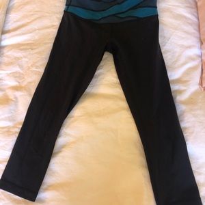 Black wunder unders with blue waist band